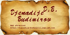 Đenadije Budimirov vizit kartica